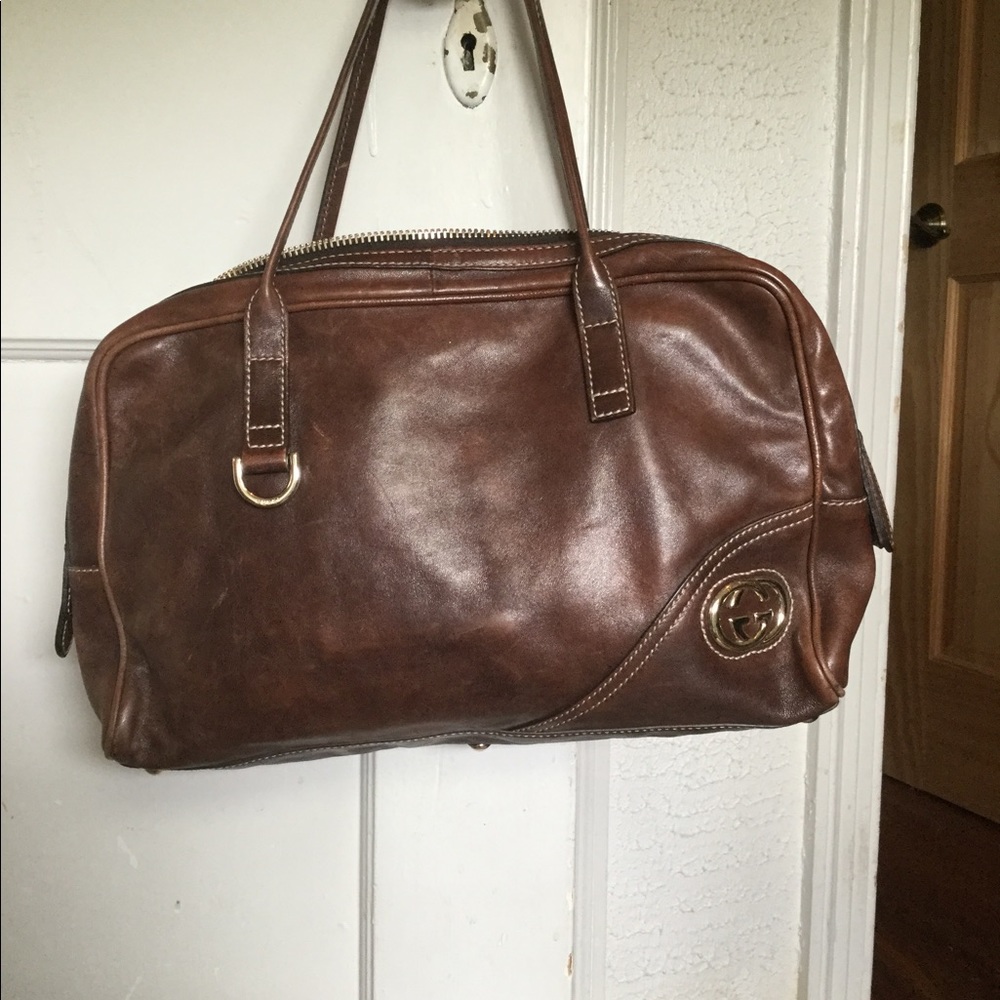 Gucci brown leather bag - Picture 7 of 12